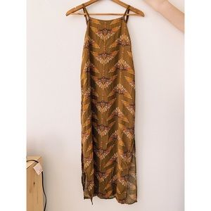 Urban outfitters olive green midi dress